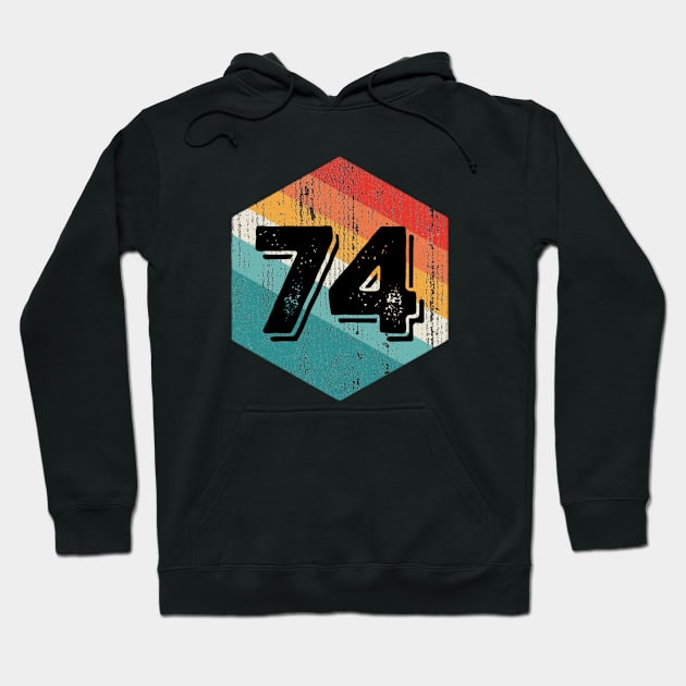 Vintage 1974 Retro Legendary, Birthday Hoodie by kiwodesign